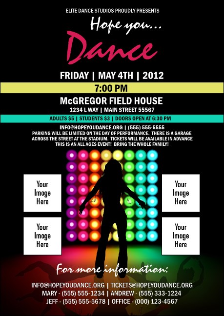 Stage Lights Postcard Product Front