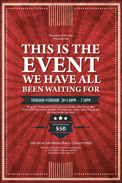 Retro Sunburst Poster