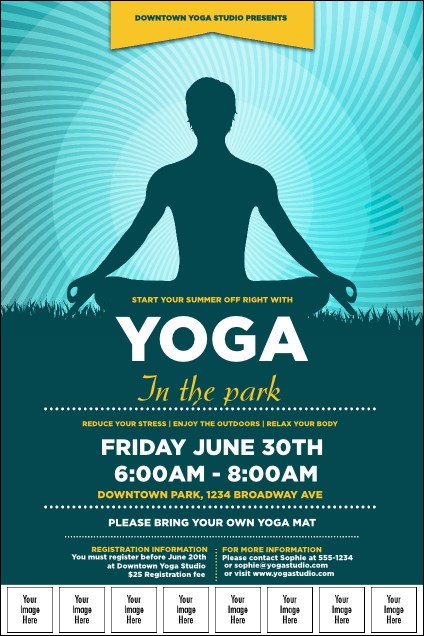 Yoga Meditation Logo Poster Product Front
