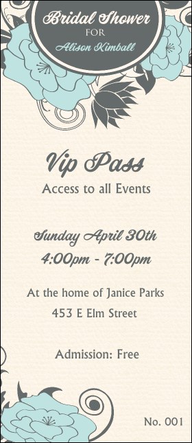 Blue Flower VIP Pass Product Front