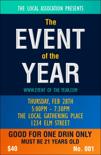 All Purpose Bright Drink Ticket Product Front