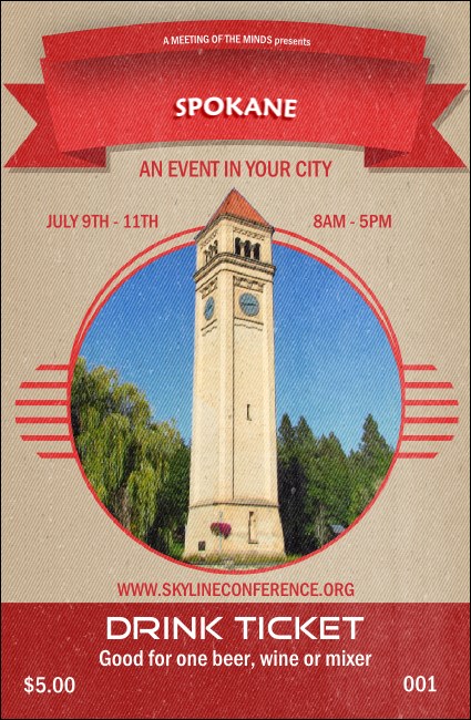 Spokane Drink Ticket Product Front