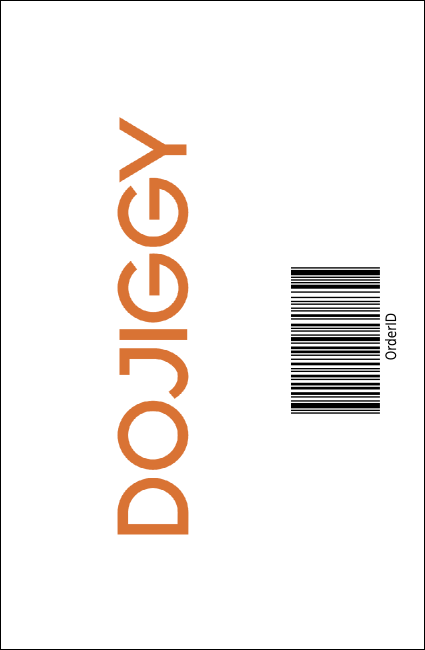Orange Geometric Drink Ticket Product Back