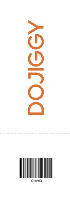 Orange Geometric Raffle Ticket Product Back