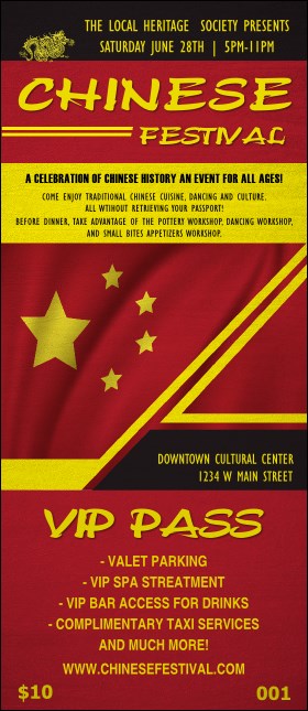 Chinese VIP Pass Product Front