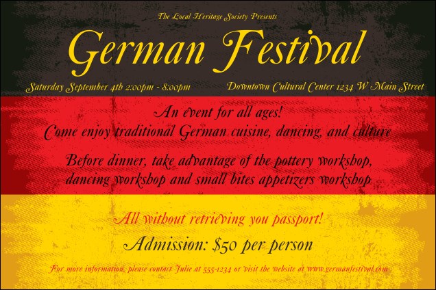 German Flag Poster