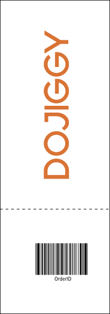 Retro Stripes Raffle Ticket Product Back