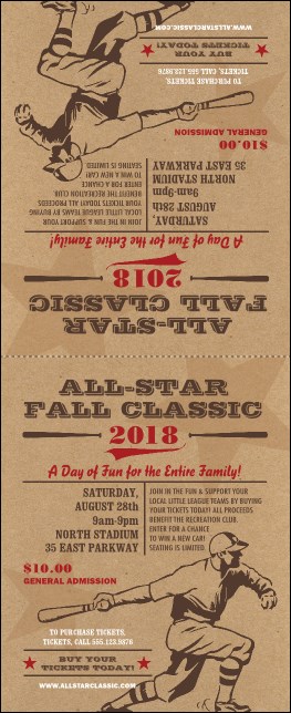 All-Star Retro Baseball Table Tent