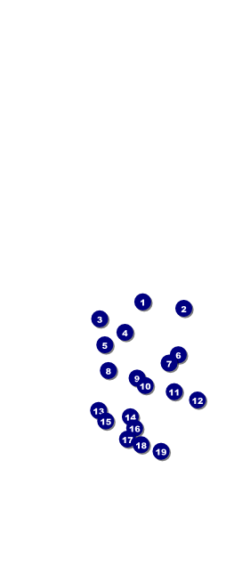 Red Ribbon Table Tent Front Field Markers