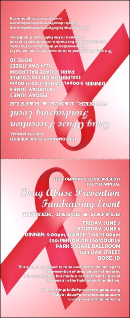 Red Ribbon Table Tent