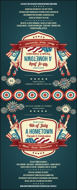 Fourth of July Freedom Blue Table Tent Product Front