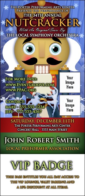 Nutcracker VIP Event Badge Large Product Front