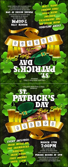 St. Patrick's Day Party Table Tent