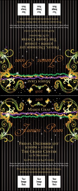 Mardi Gras Prom Table Tent