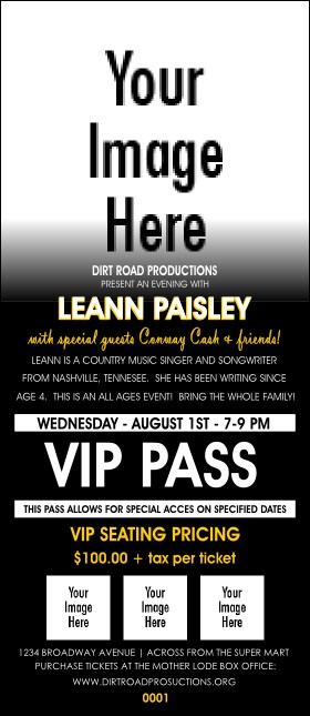 Your Photo Concert (Yellow) VIP Pass Product Front