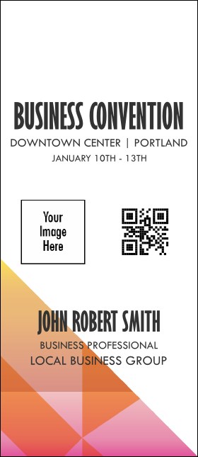 Conference Series: Colorful Abstract VIP Event Badge Large