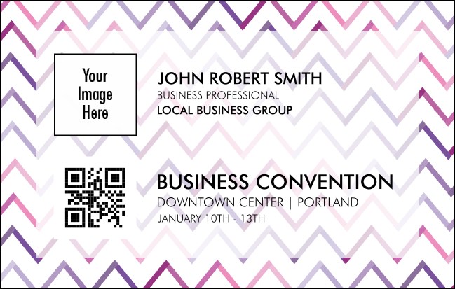 Geometric Gradient Waves VIP Event Badge Medium