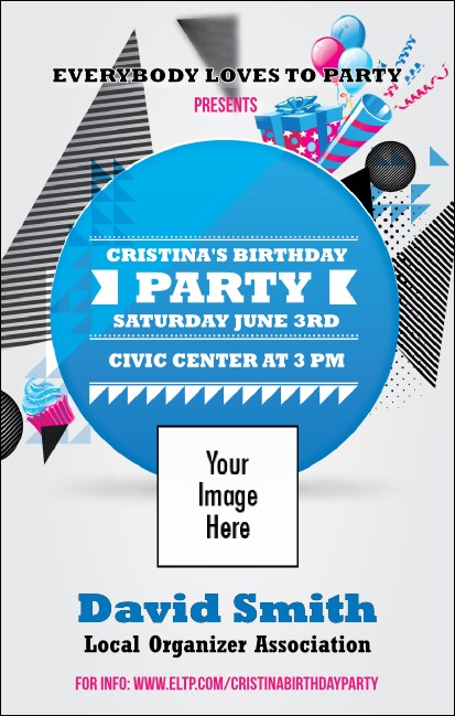 Birthday Geometric VIP Event Badge Medium