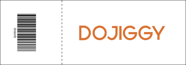 Blue Two-Tone Reserved Event Ticket Product Back