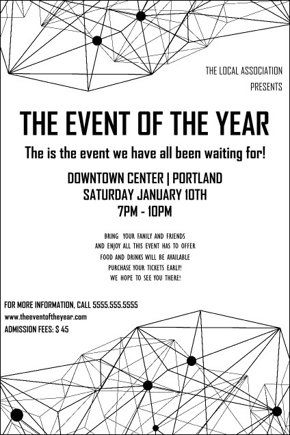 All Purpose Geometric Black and White Poster Product Front