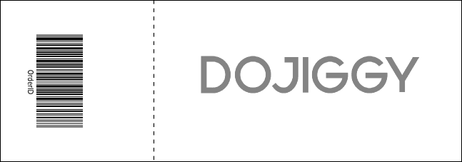 All Purpose Chalkboard Black and White Event Ticket Product Back