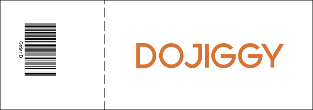 Green Glitter Reserved Event Ticket Product Back