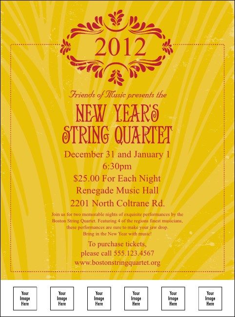 Year Gold Semi-Formal Logo Flyer Product Front