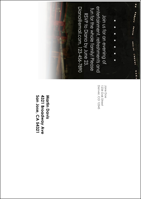 Boxing Postcard Mailer Product Back