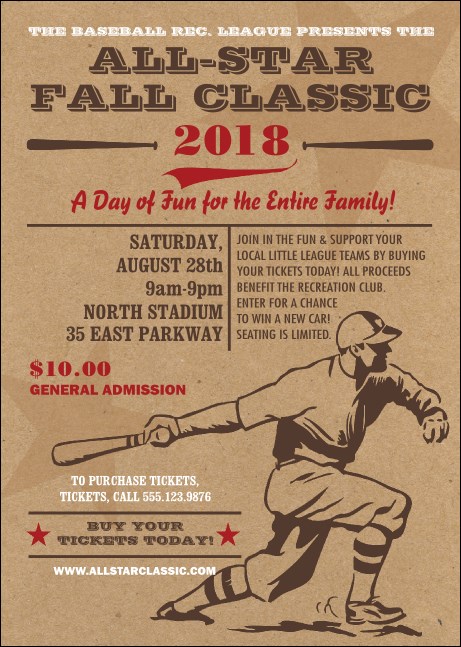 All-Star Retro Baseball Postcard Mailer Product Front