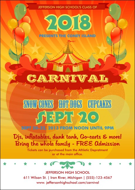 Carnival Postcard Mailer Product Front