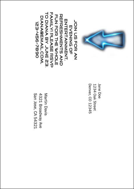 Night Club Neon Postcard Mailer Product Back