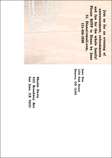 Bucking Bronco Rodeo Postcard Mailer Product Back