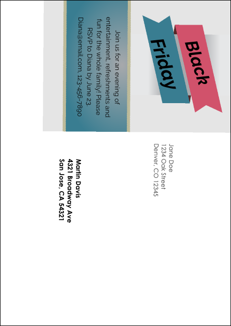 Black Friday Sale Postcard Mailer Product Back