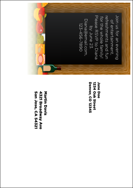 Farmer's Market Postcard Mailer Product Back