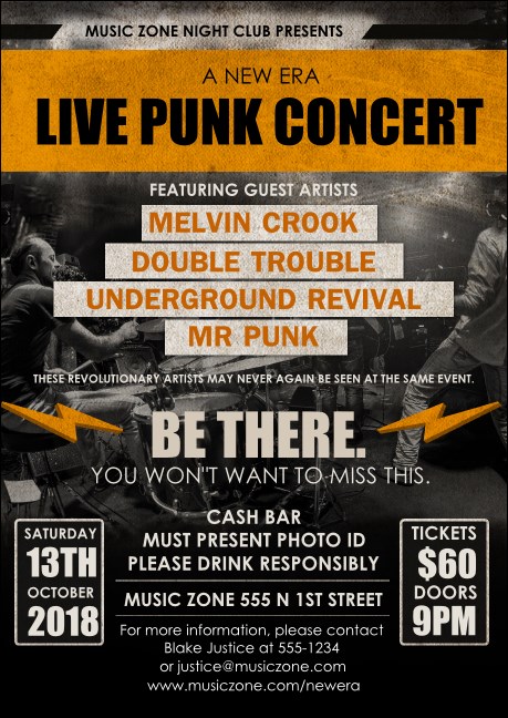 Punk Rock Postcard Mailer