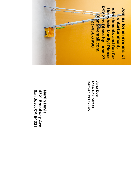 Home Makeover  Postcard Mailer Product Back