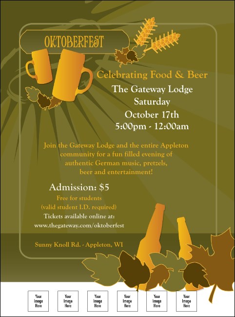 Oktoberfest Green Flyer Product Front