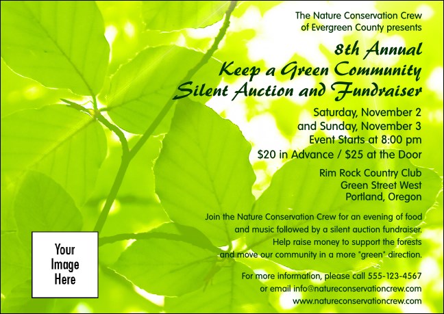 Nature Series - Green Leaves Postcard Product Front