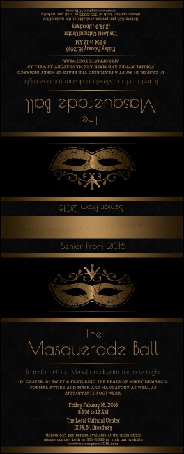 Masquerade Ball 3 Table Tent Product Front