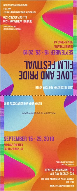 LGBT Film Festival Table Tent Product Front