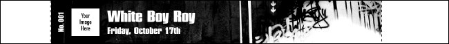 Hip Hop BW Tyvek Wristband Product Front