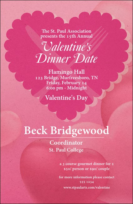 Valentine's Dinner Date  VIP Event Badge Small