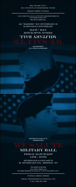 Military Ball - The Salute Table Tent Product Front