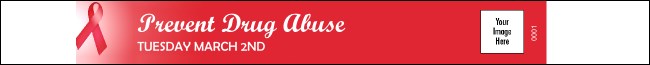 Red Ribbon Premium Synthetic Wristband