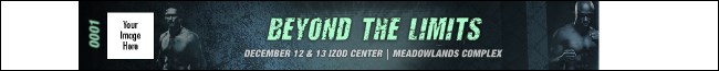 MMA Main Event- Blue Premium Synthetic Wristband Product Front