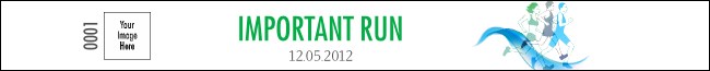 Run for a cause - Blue Premium Synthetic Wristband Product Front