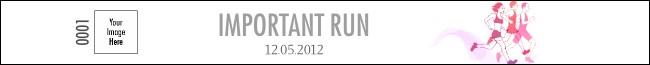 Run for a cause - pink Premium Synthetic Wristband Product Front