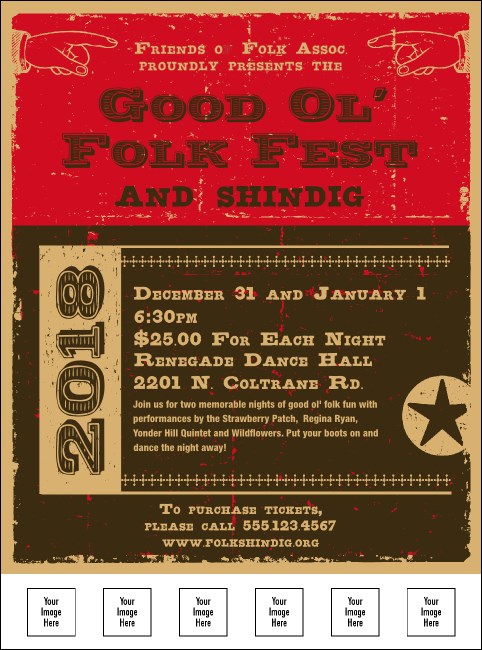 Woodcut Flyer Product Front