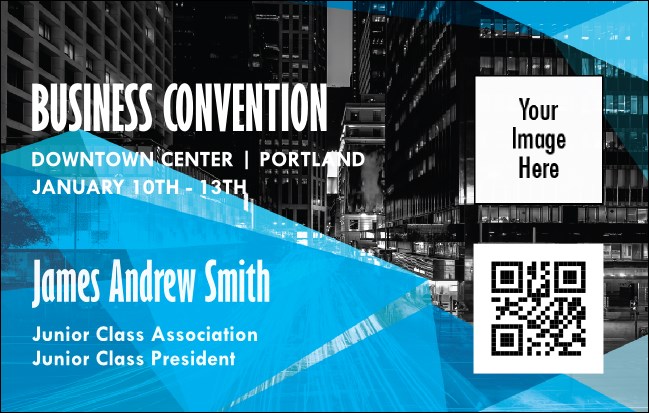 All Purpose Blue Buildings VIP Event Badge Medium Product Front