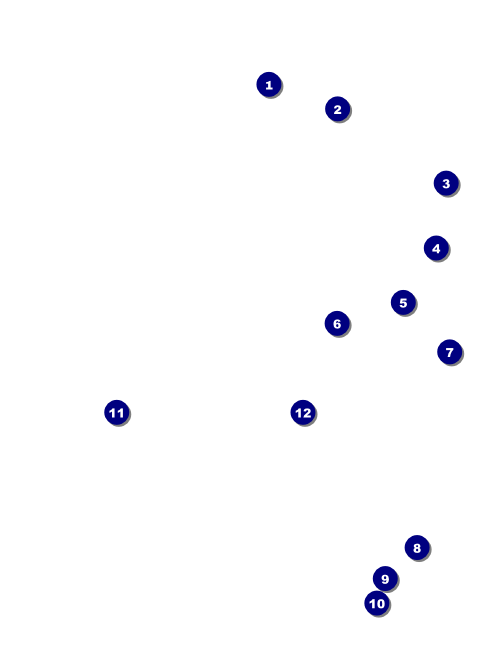 All Purpose Geometric Economy Event Badge Front Field Markers